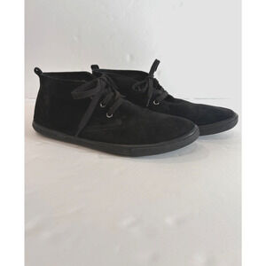 Prada black suede mens High top Chukka Sneakers Lace up Shoes UK 9 US 10